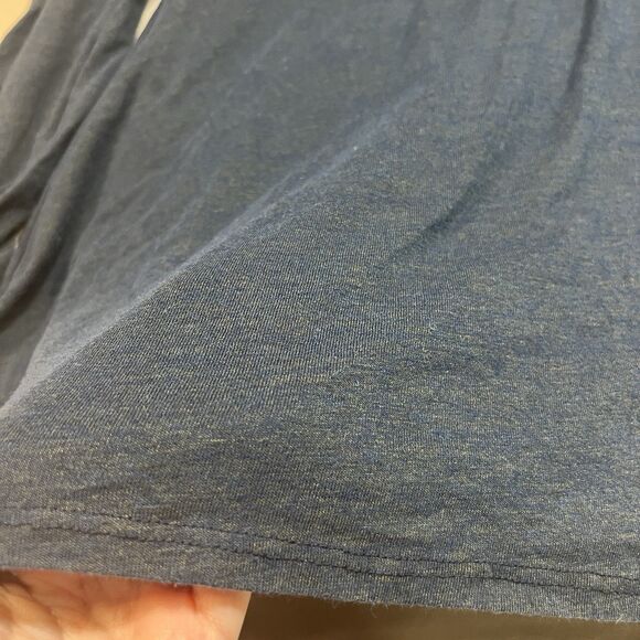 Chalet et Ceci Navy Tunic Top Medium V-Neck Long Sleeve Pockets Lagenlook - Picture 8 of 8